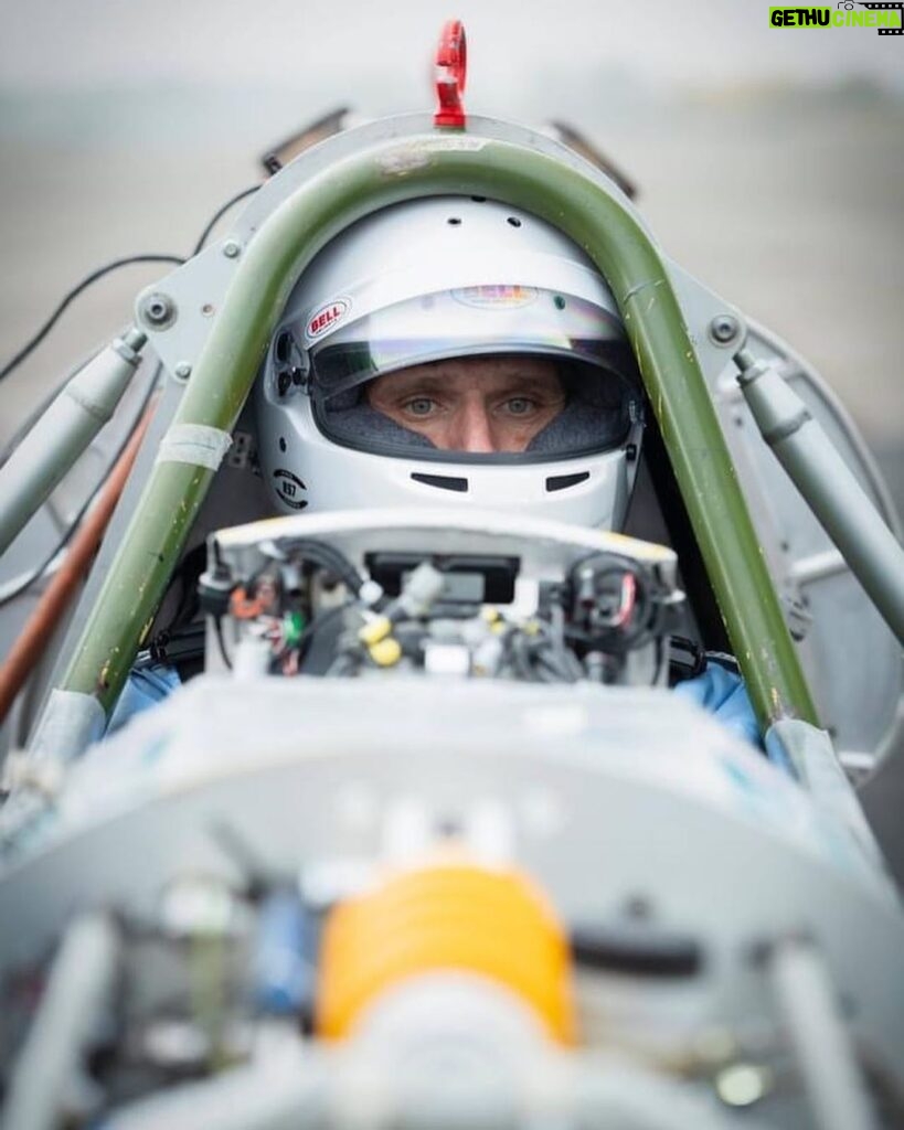 Guy Martin Instagram - After more than a decade in design and build @the_52_express land speed record motorcycle successfully completes its first ever powered run. Ridden by Guy Martin, a sub 90mph test at Elvington Airfield, Yorkshire, enabled the team to carry-out a number of systems and safety checks, establish braking distances and also saw the bike lift up from its stabilisers to run on its own two wheels. Streamlined bodywork will soon be fitted over the 30ft labyrinth of aero-grade metal tubing. The motorcycle is powered by a fifty-year-old Rolls-Royce helicopter engine slung behind a 1950s-style cockpit . It is the creation of 77-year-old former motorcycle Grand Prix and TT sidecar racer, Alex Mcfadzean. Ridden by Guy Martin, it is hoped the all British bike will hit 400mph, breaking the current 376mph motorcycle land-speed record, in Bolivia in 2023. The 52 Express - Land Speed Record Motorcycle Guy Martin @horiba.mira @demontweeksmotorsport @bellhelmets @project100comms Vulkoprin nv Dsg Apicom @ompracing Antigravity Batteries Néos Firetrace Life Racing. Full details and more photos available on the @the_52_express Facebook page. Images and words by the 52 express team