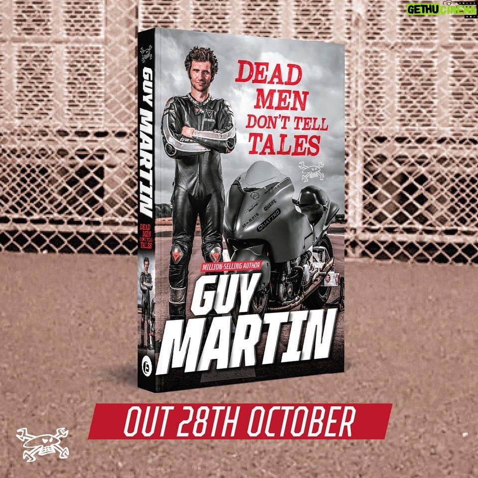 Guy Martin Instagram - In Guy Martin’s brand new book ‘Dead Men Don’t Tell Tales’, he tells us what he’s been up to for the last four years - from competing in a 750-mile bike race across Arizona to attempting to reach 300mph in a standing mile on a motorcycle he built in his shed. Out 28th October. Pre-order your signed, special edition copy from Guy Martin Proper web shop or standard version via the link in stories or on bio Check out @waterstones or @whsmithofficial to be in with a chance to win some Proper good prizes! #DeadMenDontTellTales @eburybooks @penguinukbooks #guymartinofficial