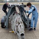 Guy Martin Instagram - After more than a decade in design and build @the_52_express land speed record motorcycle successfully completes its first ever powered run. Ridden by Guy Martin, a sub 90mph test at Elvington Airfield, Yorkshire, enabled the team to carry-out a number of systems and safety checks, establish braking distances and also saw the bike lift up from its stabilisers to run on its own two wheels. Streamlined bodywork will soon be fitted over the 30ft labyrinth of aero-grade metal tubing. The motorcycle is powered by a fifty-year-old Rolls-Royce helicopter engine slung behind a 1950s-style cockpit . It is the creation of 77-year-old former motorcycle Grand Prix and TT sidecar racer, Alex Mcfadzean. Ridden by Guy Martin, it is hoped the all British bike will hit 400mph, breaking the current 376mph motorcycle land-speed record, in Bolivia in 2023. The 52 Express - Land Speed Record Motorcycle Guy Martin @horiba.mira @demontweeksmotorsport @bellhelmets @project100comms Vulkoprin nv Dsg Apicom @ompracing Antigravity Batteries Néos Firetrace Life Racing. Full details and more photos available on the @the_52_express Facebook page. Images and words by the 52 express team