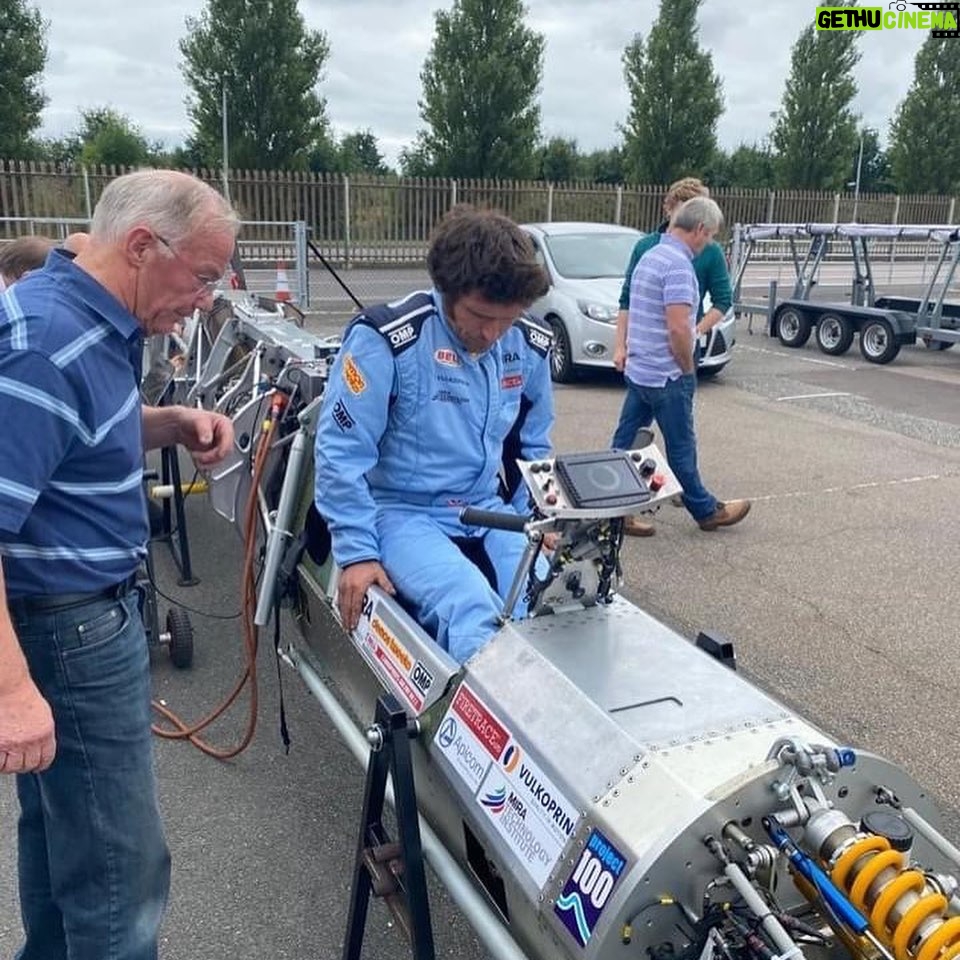 Guy Martin Instagram - Guy joined team principal Alex Macfadzean along with Bernie Toleman and the @the_52_express core crew at the historic North Weald Airfield for first tow/rolling tests. The day started with an engine fire up while up on the trestles, checking driveline elements and bedding in the rear brake pads. Everything was as wanted it to be. Check out the @the_52_express team Facebook page for a more in-depth summary of the day. #guymartin #guymartinofficial