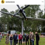 Guy Martin Instagram - It was a great pleasure for Guy to attend the dedication ceremony at Langham Dome last weekend. “Ta for the box of bits, Shazza has robbed the tea towel and Dottie is off with the pens and notebook! Will get a brew on for the cup” pictures taken from @langhamdome page via Jamie Sampson and Neil Didsbury