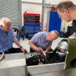 Guy Martin Instagram - Guy went along to MTI yesterday to check out the progress being made for the position and shape of the high speed air intakes and some developments with cockpit controls. Alex Macfadzean in attendance along with Bernie Toleman and the people from MTI. @the_52_express (images and text by the 52 express team)