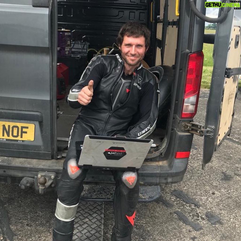 Guy Martin Instagram - Good run out on the Hayabusa yesterday at @straightliners_events. Topped the time sheet on Sunday, with a top speed of only 254mph. Time to change tactic! Watch this space. Ta to Pete and Martin for being top lads. More tea vicar! #guymartin #project300