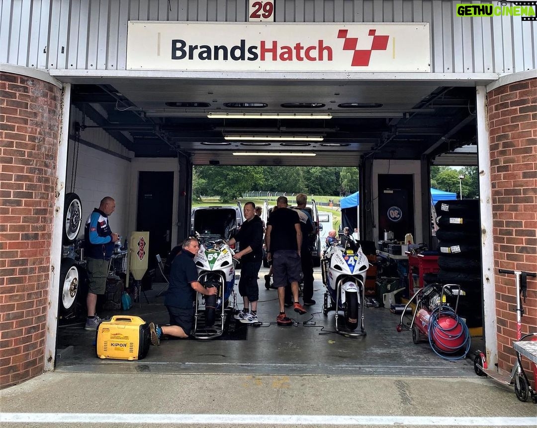 Guy Martin Instagram - Last weekend Team Lincs Classic Suzuki went down to Brands Hatch for the European Endurance Cup. Guy and Ash Thompson were on the GSXR1000K1 and TLCS new team rider (ex-GP winner) Alan Carter with regular boy Richard 'Steady' Steadman on the GSXR750K1. full Race report can be found on the Team Lincs Classic Suzuki Facebook page. Many thanks to all those involved especially Ash and Steady for some serious last-minute grafting on the bike build. To Dave Creasy and Rob Tucker for excellent pit-boards throughout the race with the help of Nick and Steve from team AC. Thanks to Sharon from Team Guy for stepping in and stepping up as Crew chief. Tracy from Team Alan for the superb cakes, and Jez, Butch and Paul for great work behind the scenes. Big thanks to Pete for making it happen. A very special thanks to the following for their help and support along the way from @morrislubricantsuk, Dunlop tyres, Marvic wheels, Crowe Performance, Signs Express Lincoln. As a team the craic was on point and as always we walk away with some great memories and more importantly some lessons learned. The EEC is a great series with an incredible paddock, and we hope it won't be long before we join them again on the track. #dainese #agv #guymartinofficial #guymartin Brands Hatch Circuit, Fawkham, Kent