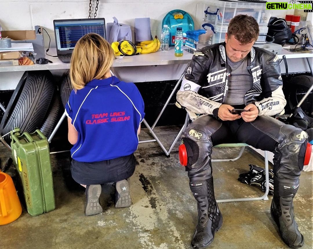 Guy Martin Instagram - Last weekend Team Lincs Classic Suzuki went down to Brands Hatch for the European Endurance Cup. Guy and Ash Thompson were on the GSXR1000K1 and TLCS new team rider (ex-GP winner) Alan Carter with regular boy Richard 'Steady' Steadman on the GSXR750K1. full Race report can be found on the Team Lincs Classic Suzuki Facebook page. Many thanks to all those involved especially Ash and Steady for some serious last-minute grafting on the bike build. To Dave Creasy and Rob Tucker for excellent pit-boards throughout the race with the help of Nick and Steve from team AC. Thanks to Sharon from Team Guy for stepping in and stepping up as Crew chief. Tracy from Team Alan for the superb cakes, and Jez, Butch and Paul for great work behind the scenes. Big thanks to Pete for making it happen. A very special thanks to the following for their help and support along the way from @morrislubricantsuk, Dunlop tyres, Marvic wheels, Crowe Performance, Signs Express Lincoln. As a team the craic was on point and as always we walk away with some great memories and more importantly some lessons learned. The EEC is a great series with an incredible paddock, and we hope it won't be long before we join them again on the track. #dainese #agv #guymartinofficial #guymartin Brands Hatch Circuit, Fawkham, Kent