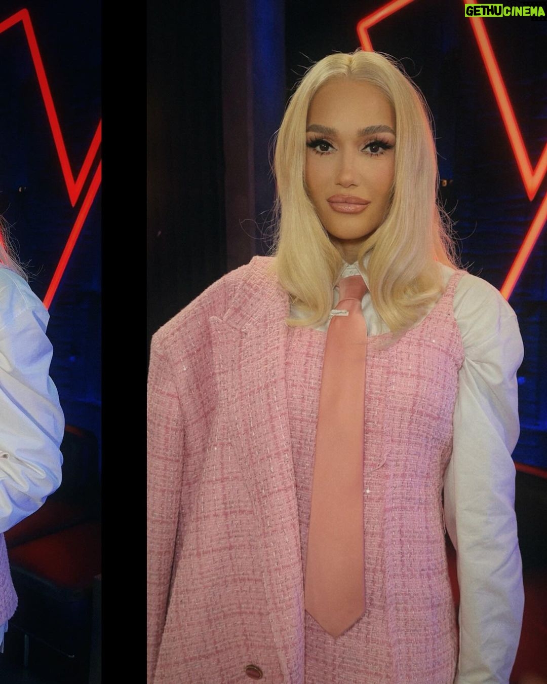 Gwen Stefani Instagram - 🩷✨🤍 m/u: @ernestocasillas + @gxvebeauty hair: @hair_sulon nails: @eriishizu full look: @GCDSwear styling: @robzangardi + @marielhaenn