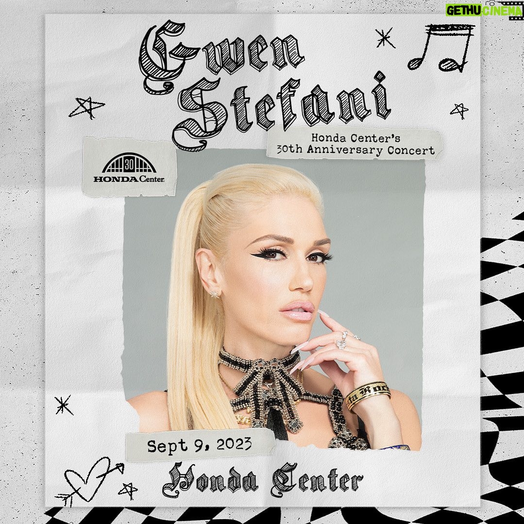 Gwen Stefani Instagram - 30 years wow 🤯 see u at the @hondacenter :) get ur tix at the link in my bio !! Honda Center