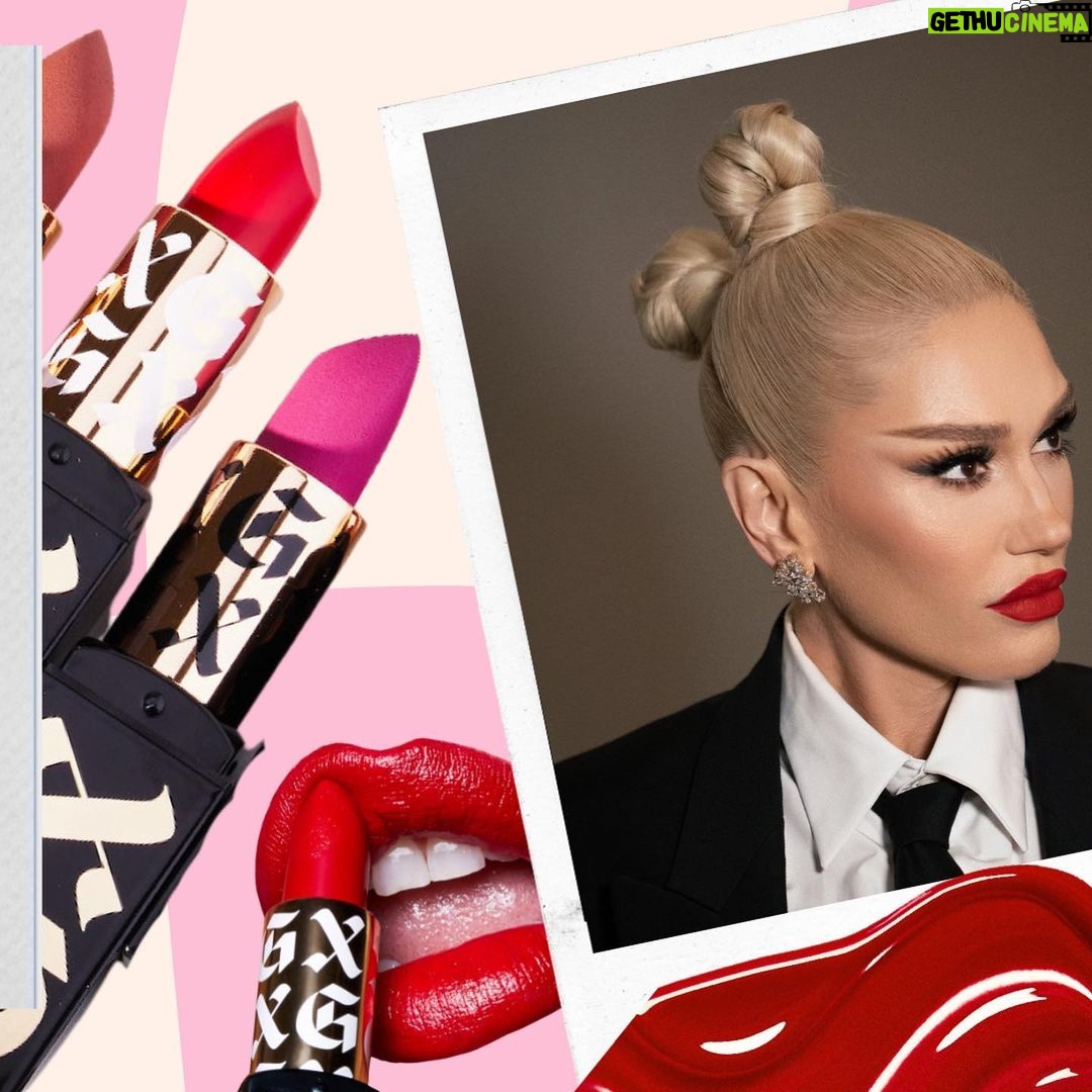 Gwen Stefani Instagram - heard it was #nationallipstickday @gxvebeauty 😘💨💋💄