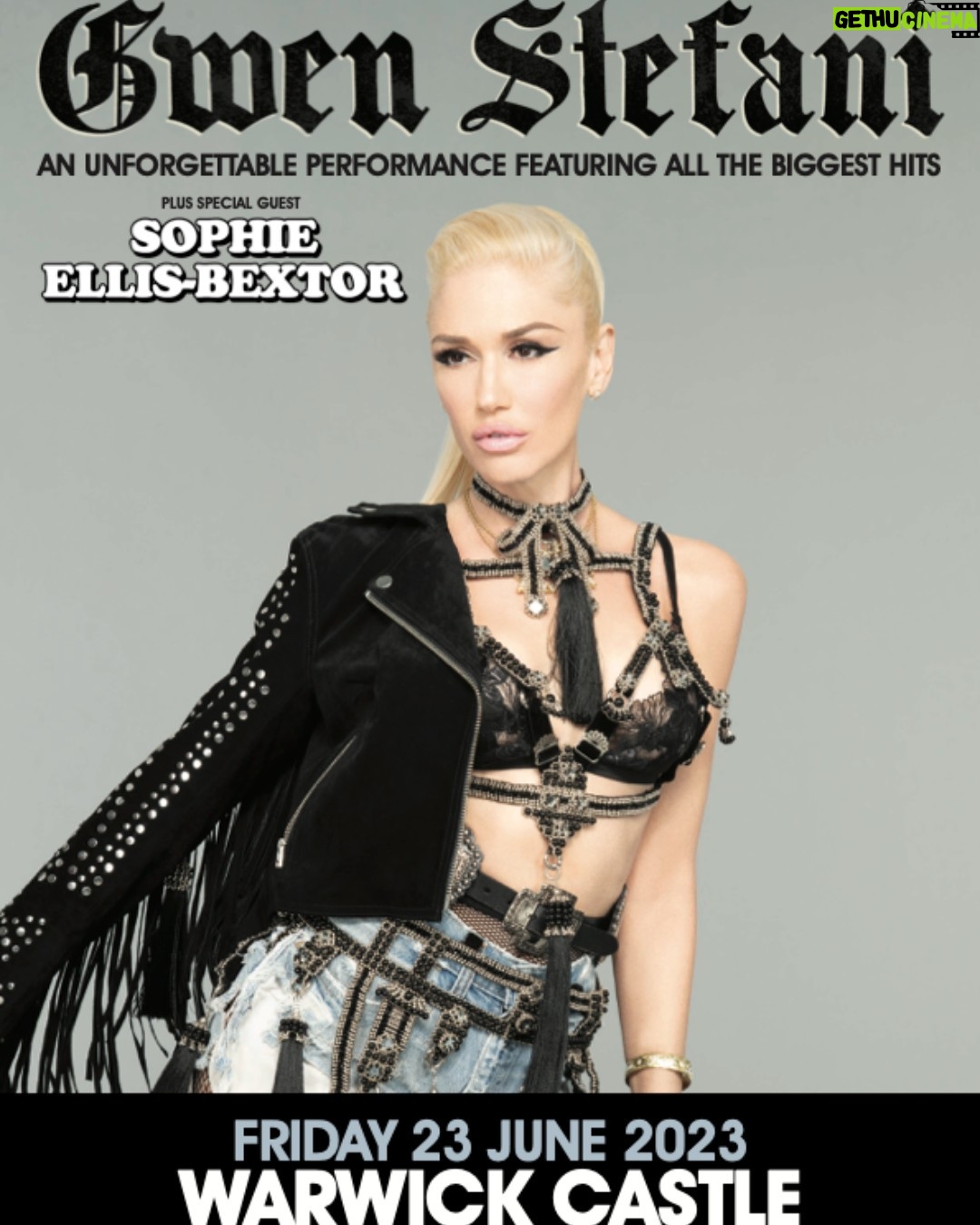 Gwen Stefani Instagram - doing anything fri, june 23rd? 🏰 come sing with me at the warwick castle !! :) gx