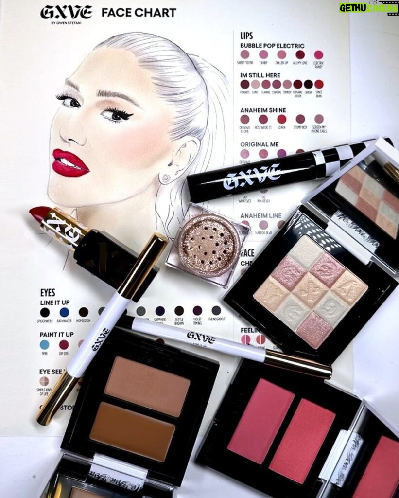 Gwen Stefani Instagram - unleashing beauty through the artistry of @gxvebeauty: where colors collide + creativity thrives! 🎨💄✨gx