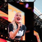 Gwen Stefani Instagram - ahhh #TikTokTailgate what an incredible experience !!! i had such a fun time singing and dancing with u ✨ and performing Purple Irises for the first time with @blakeshelton 🎉🪻 WHAAT !! thank u @nfl + @tiktok :) now lets play some football 🏈 gx Allegiant Stadium
