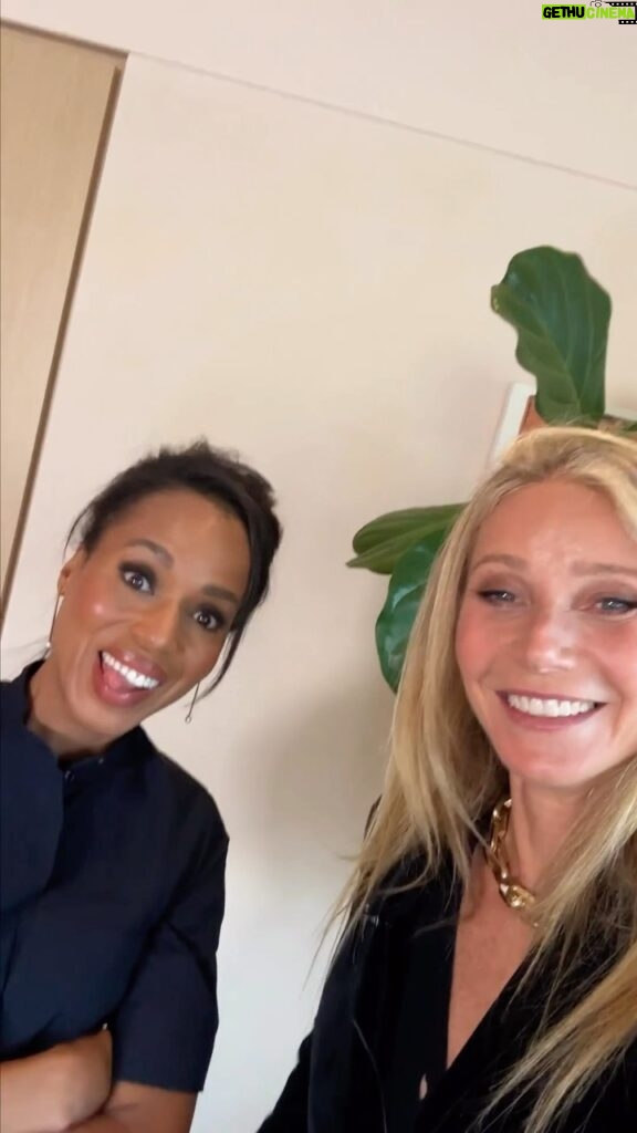 Gwyneth Paltrow Instagram - New @goop podcast episode is out today with my good ol’ friend (and fellow #spencie) @kerrywashington. Link in bio to listen to our conversation.