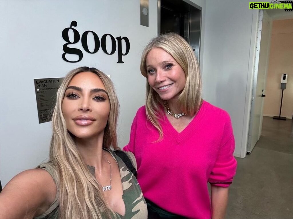 Gwyneth Paltrow Instagram - @kimkardashian is fascinating to the world, we know this. For me she is fascinating because she challenges so many ideas of what a woman is supposed to be, and how she is supposed to look and behave while doing it. I loved getting to interview her for the @goop podcast and get into this and so much more. Link in bio to listen to the full episode.