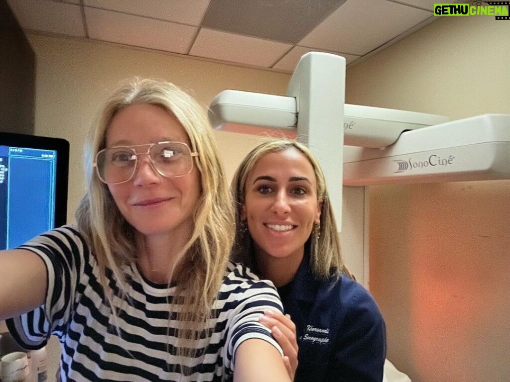 Gwyneth Paltrow Instagram - In addition to a mammogram, I go see @sonobreasts every year for a radiation-free sonogram. Sonograms can find tumors at very early stages. This is Jasmin. She saves lives 💕