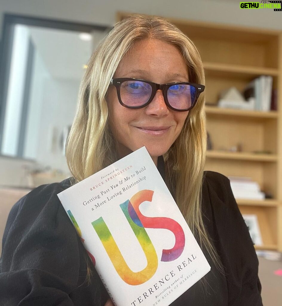 Gwyneth Paltrow Instagram - I am thrilled to announce that Therapist @realterryreal’s insightful new book, Us, is out today from goop press. This book is a road map for all of us who seek true intimacy. I’ve learned so much from Terry’s approach to relationships: He teaches us how to step outside of the culture of individualism and embrace our interconnectedness. I truly believe that the tools in this book have the power to heal a single relationship and shift our collective culture. We’d love for you to join us both for a virtual conversation this Thursday, June 9. Terry has promised to answer more of my questions—and yours—live. Head to the link in my bio for tickets and a signed copy of Us.