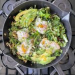 Gwyneth Paltrow Instagram – Today I went for green shakshuka with avocado and lime, a great one from @edibleliving on NYTimes Cooking. 
I had a beautiful bunch of Swiss chard, a perfect avocado and some @zabs in the fridge so this one seemed like a no-brainer. Yes to my range for perfect heat control… k on to birthday festivities 💚
#boyfriendbreakfast