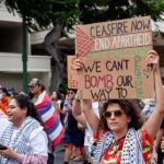 Hāwane Rios Instagram - ‘Kū Kia’i Palesetina // Solidarity March for Peace // January 28, 2024 in Honolulu, Hawai’i’ Honored to have laid down footsteps and offerings of chant and song to call for a permanent ceasefire and absolute end to the genocide of Palestine, Congo, Sudan, West Papua and all places and people suffering the devastation and soul shattering anguish of the evil powers that be. I have marched adorned in my regalia, in my sacred ‘a‘ahu since the first march we were asked to offer protocol for in 2012 for the ‘A‘ole GMO Movement in Hilo Hanakahi. It was so powerful to ‘a‘ahu in regalia alongside people that I have been in ceremony with for the past three years. We adorned in pā‘ū, kākua, lei hulu, lei momi, lei aloha from every sacred moment in prayer we have shared together in the places with stand for. When we ‘a‘ahu and when we oli, we are bringing the best of ourselves and the highest of our offerings to the place and the people we are standing up in solidarity for. I looked around and saw the words Kū Kia‘i Palesetina everywhere my eyes landed and all I could think of was how incredibly powerful it is to affirm our love for a place most of us have never been in our language and in the language of our movement for Mauna Kea which brought us into relationship on the Ala Hulu Kūpuna. So when we chant and when we include the God of the people we stand with in our prayers, it is our highest, most sacred of ceremonial expressions of devotion. I don’t just stand for Palestine. I have come to deeply love Palestine. And that is why I promise to keep speaking, keep marching, and keep posting as much as I possibly can. Because it is, to me, the correct thing to do. It is the kūpono thing to do. It is the kūpono person to be and continue to become. Aloha nā waipuna me nā ki’owai o Paleketina Mai nā kahawai a hiki loa i ka Moananuiākea E mau ke ea o ka ‘āina i ka pono I ke aloha i ka ‘oia’i’o Kū nā Kia’i Mauna a Wākea Kū nā kia’i Paleketina Inshallah Ameen From the river to the sea Palestine and Hawai’i shall be free 📸: @jenmay Puu Huluhulu