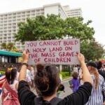 Hāwane Rios Instagram - ‘Kū Kia’i Palesetina // Solidarity March for Peace // January 28, 2024 in Honolulu, Hawai’i’ Honored to have laid down footsteps and offerings of chant and song to call for a permanent ceasefire and absolute end to the genocide of Palestine, Congo, Sudan, West Papua and all places and people suffering the devastation and soul shattering anguish of the evil powers that be. I have marched adorned in my regalia, in my sacred ‘a‘ahu since the first march we were asked to offer protocol for in 2012 for the ‘A‘ole GMO Movement in Hilo Hanakahi. It was so powerful to ‘a‘ahu in regalia alongside people that I have been in ceremony with for the past three years. We adorned in pā‘ū, kākua, lei hulu, lei momi, lei aloha from every sacred moment in prayer we have shared together in the places with stand for. When we ‘a‘ahu and when we oli, we are bringing the best of ourselves and the highest of our offerings to the place and the people we are standing up in solidarity for. I looked around and saw the words Kū Kia‘i Palesetina everywhere my eyes landed and all I could think of was how incredibly powerful it is to affirm our love for a place most of us have never been in our language and in the language of our movement for Mauna Kea which brought us into relationship on the Ala Hulu Kūpuna. So when we chant and when we include the God of the people we stand with in our prayers, it is our highest, most sacred of ceremonial expressions of devotion. I don’t just stand for Palestine. I have come to deeply love Palestine. And that is why I promise to keep speaking, keep marching, and keep posting as much as I possibly can. Because it is, to me, the correct thing to do. It is the kūpono thing to do. It is the kūpono person to be and continue to become. Aloha nā waipuna me nā ki’owai o Paleketina Mai nā kahawai a hiki loa i ka Moananuiākea E mau ke ea o ka ‘āina i ka pono I ke aloha i ka ‘oia’i’o Kū nā Kia’i Mauna a Wākea Kū nā kia’i Paleketina Inshallah Ameen From the river to the sea Palestine and Hawai’i shall be free 📸: @jenmay Puu Huluhulu