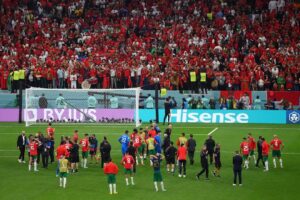 Hakim Ziyech Instagram - Devastated. But also very proud of this amazing team. We fought until the very end and we couldn’t have done it without you. I want to express my deepest gratitude and utmost respect to every single one of you. Everybody that travelled all the way to Qatar to support us, everybody that supported us back home. We appreciate you and we have written history together 🇲🇦. We are not done yet, see you on Saturday. الله ؛ الوطن ؛ الملك ❤️. Al-Bayt Stadium