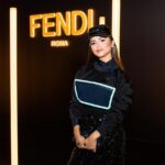 Hala Al Turk Instagram - Iconic Event with @Fendi 🖤✨ Full look @fendi Hair & Makeup @ramonasbeautycenter @ramonayounes @voice_dubai @lara_mansour