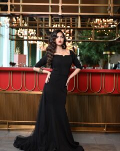 Hala Al Turk Instagram - 21🎈 Image and style director @eliomoussallem Photography @fotografilles Dress by @bazzaalzouman Accessories @elisabettafranchi @krisma_me Location @slsdubai Hair and makeup by @ramonasbeautycenter