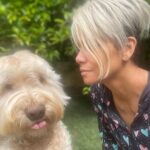 Halle Berry Instagram - Behind every strong woman are her dogs following her to the bathroom. Happy National Doggies Day everybody!