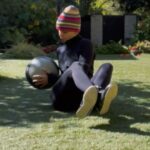 Halle Berry Instagram - Happy #fitnessfriday! Head over to @respin to catch what @peterleethomas and I are up to this week! Peter rē•spun the fun to a backyard agility workout! What I love about this is anyone can do it. So let’s go y’all…all you need is a ball, some cones or small objects, and an ab wheel—and of course a backyard, park, or hallway!