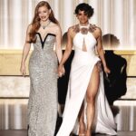 Halle Berry Instagram - It was an honor to present, alongside @jessicachastain, @michelleyeoh_official with her HISTORIC Oscar for Best Actress! This was a long time coming and a moment I will forever hold dear! 🤍