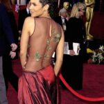 Halle Berry Instagram - Look who made it to the Academy Museum in Los Angeles, California! Not only will this historic @eliesaabworld gown remain in the expert care of the museum’s curators and conservators, but it will also be accessible to generations of people for whom the dress also holds meaning and forever be a reminder that all things are possible. Thank you @academymuseum!
