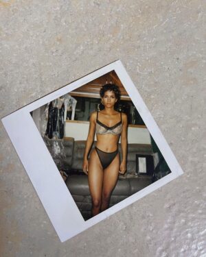 Halle Berry Instagram - This #tbt I share with you what we affectionately called “The Dottie Body.” Every piece of Dorothy Dandridge’s clothing given to me by her manager Earl Mills fit me perfectly! Here’s a look behind the curtain of my polaroid collection of costume fittings and shoot days! If you love Dottie like I do, enjoy! ❤️