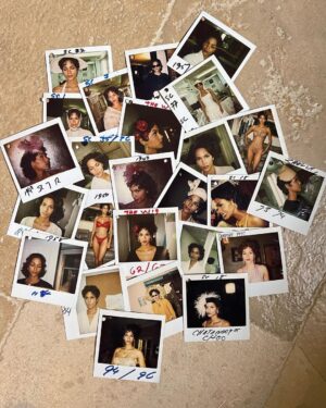 Halle Berry Instagram - This #tbt I share with you what we affectionately called “The Dottie Body.” Every piece of Dorothy Dandridge’s clothing given to me by her manager Earl Mills fit me perfectly! Here’s a look behind the curtain of my polaroid collection of costume fittings and shoot days! If you love Dottie like I do, enjoy! ❤️