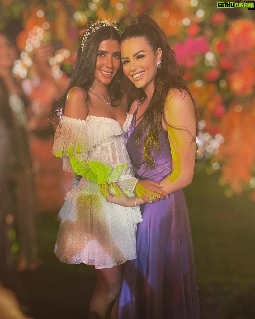Hanady Mehanna Instagram - My sister was the most beautiful bride, may god bless you with happiness and love. Rabena yetamemloko 3ala kheir yarab. Love you baby @reemsamy 💜 Styled by @reemsalamaofficial Dress : @maisondzcouture Makeup: @dinaraghebteam Hair: @malaksamy_1