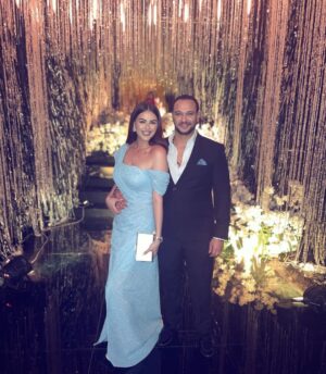 Hanady Mhana Instagram - حبيبي 🧿🤍

Both styled by my love @reemsalamaofficial 
Pampered by @abdallahelrefaeii 
Dress by @maisondzcouture