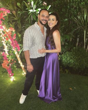 Hanady Mhana Instagram - My sister was the most beautiful bride, may god bless you with happiness and love. Rabena yetamemloko 3ala kheir yarab. Love you baby @reemsamy 💜 

Styled by @reemsalamaofficial 
Dress : @maisondzcouture 
Makeup: @dinaraghebteam 
Hair: @malaksamy_1