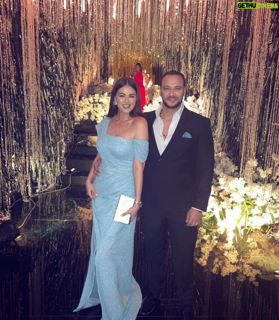 Hanady Mehanna Instagram - حبيبي 🧿🤍 Both styled by my love @reemsalamaofficial Pampered by @abdallahelrefaeii Dress by @maisondzcouture