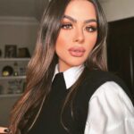 Hanady Mehanna Instagram - Très simple for tonight on @cbcegypt ✨ • Styled by @khemissi_imen • Makeup by @mai_elbahey • Jewelry by @elbazjewelry
