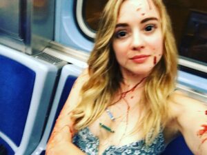 Hannah Kasulka Instagram - Here’s some #tbt pictures from S1 of @theexorcistfox There’s a new episode tomorrow that you might see a familiar face in if you watch. This season is really great so you should catch up already if you haven’t yet.