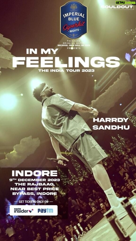 Harrdy Sandhu Instagram - Can’t wait to see you INDORE 4 days to go…..