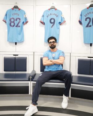 Harrdy Sandhu Instagram - Match day 💪🏻 
Kamm khichdo ajj  @mancity @pepteam 

@pumaindia