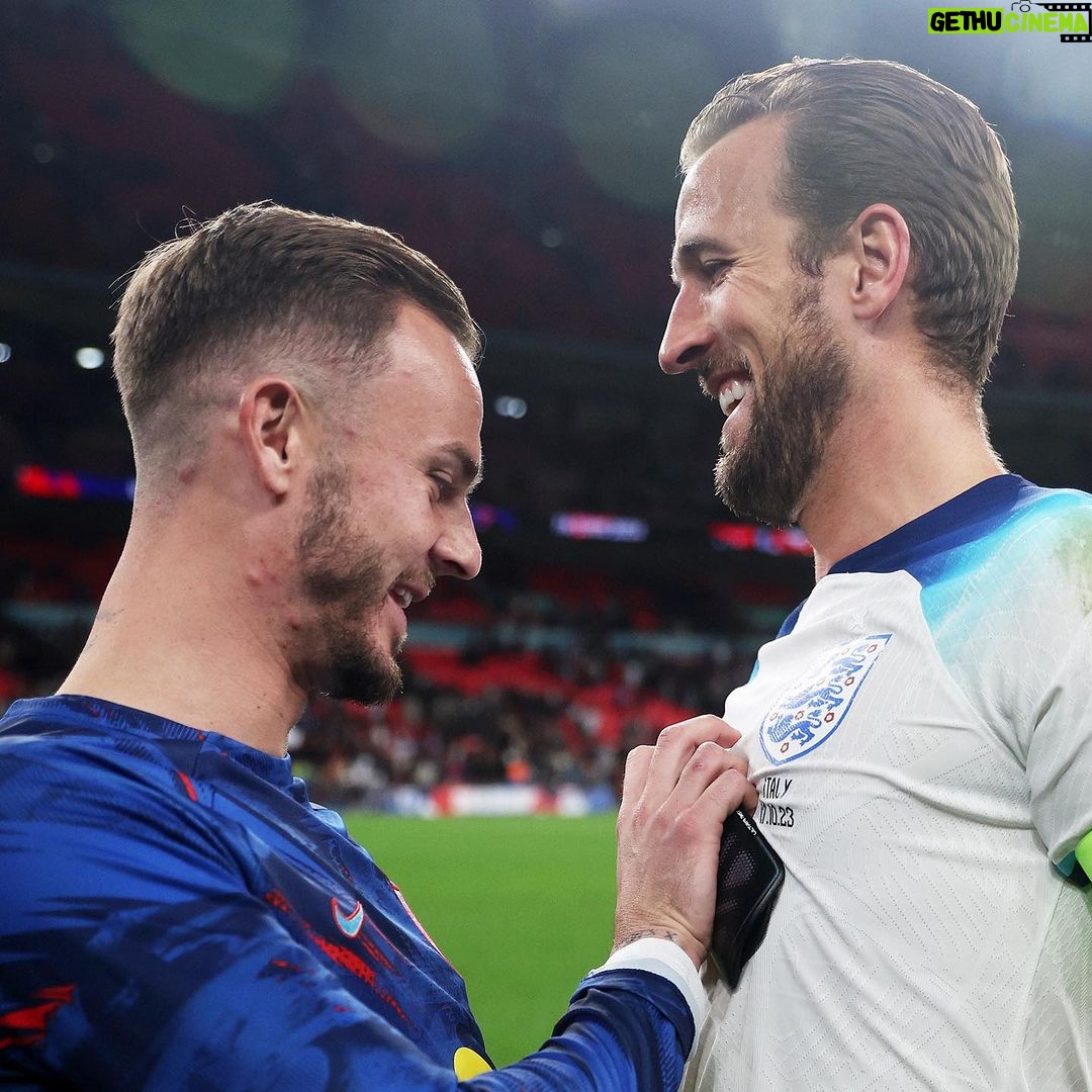 Harry Kane Instagram - Incredible group of lads, unreal performance tonight. Euro 2024 here we come!! 🦁🦁🦁 Wembley Stadium