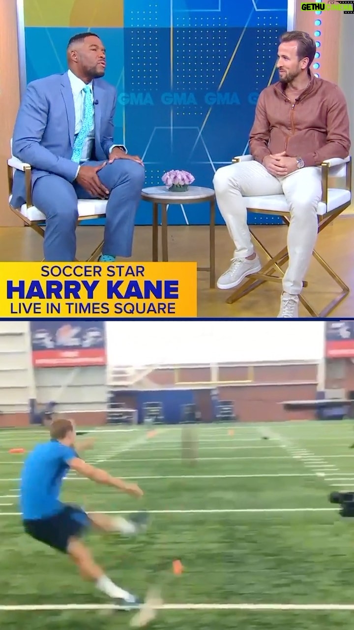 Harry Kane Instagram - Harry Kane the kicker? 👀 (via @goodmorningamerica, @harrykane)