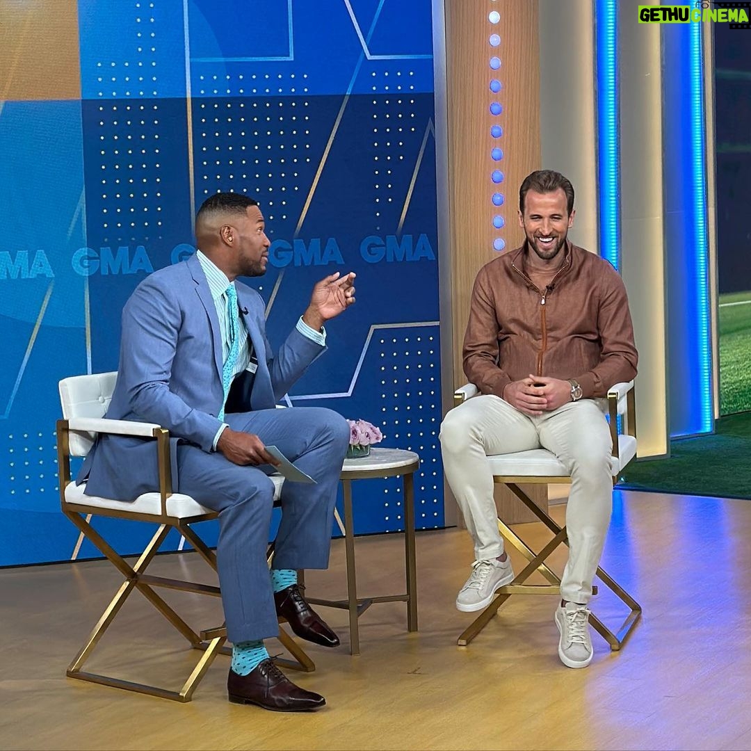 Harry Kane Instagram - Had a great time on @goodmorningamerica today chatting football, NFL and the work my Foundation is doing around mental health. πΊπΈπ