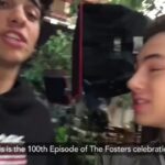 Hayden Byerly Instagram - @ncentineo and I are freaking out about the 100th episode of The Fosters!