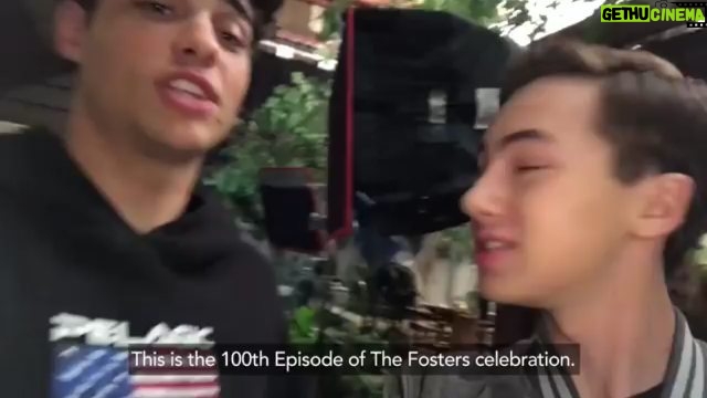 Hayden Byerly Instagram - @ncentineo and I are freaking out about the 100th episode of The Fosters!