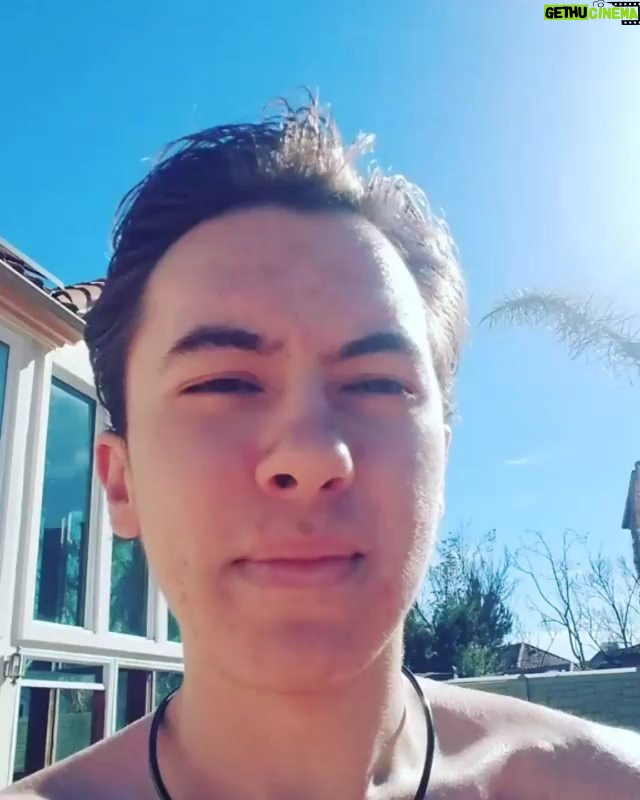 Hayden Byerly Instagram - Back out at the pool in sunny LA! it's a warm Wednesday my dudes...well...kinda...