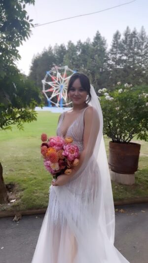 Hayley Orrantia Instagram - Dream Dress ✅ #LizMartinez #LucaDress #2023Bride