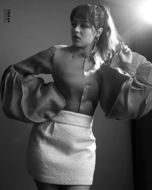 Hayley Orrantia Instagram - this one is titled “funky hands” • @vulkanmag #VulkanFever
