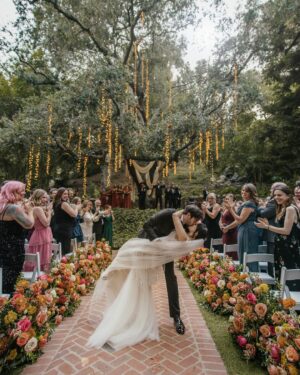 Hayley Orrantia Instagram - It’s all in the details 💍 We will be reminiscing on these memories forever! Thank you to all of our incredible vendors for making this evening so special! 
•
•
Photography @taryndudley 
Venue @calamigosguestranch 
Planner @karlispanglerevents
Florals @joyofbloomflorals
Band @jordankahnorchestra
DJ @secondsong_official 
Rentals @premiere_rents / @adorefolklore 
Dress @lizmartinezbridal 
Installations @thejoyhaven 
Signage @studioyella 
Cake @vanillabakeshop
Videography @kindlyweddings 
Digital Content @giftsforthegirls 
Pizza @pizzahut