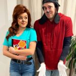 Hayley Orrantia Instagram - Happy Halloween! Love, Max & Roxanne 💜 #TheGoofyMovie