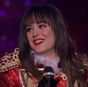 Hayley Orrantia Instagram - there was no better high than this moment. thank you @maskedsingerfox & everyone who was rooting for #Ringmaster! 🐱🎪#TheMaskedSinger